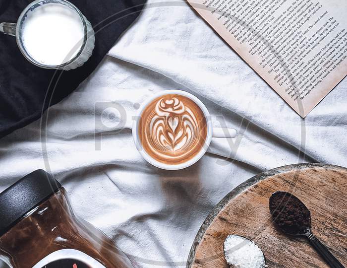 Coffee and it's requirements, flatlay photography
