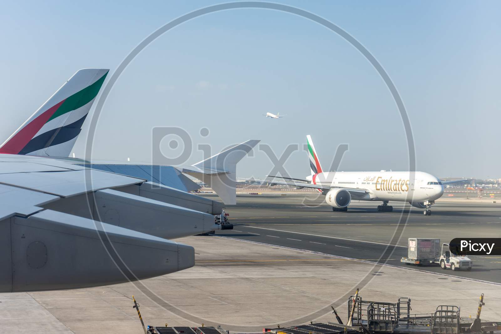 Dubai, Emirates - 18 November 2018: View Of Emirates Plane Through A Window