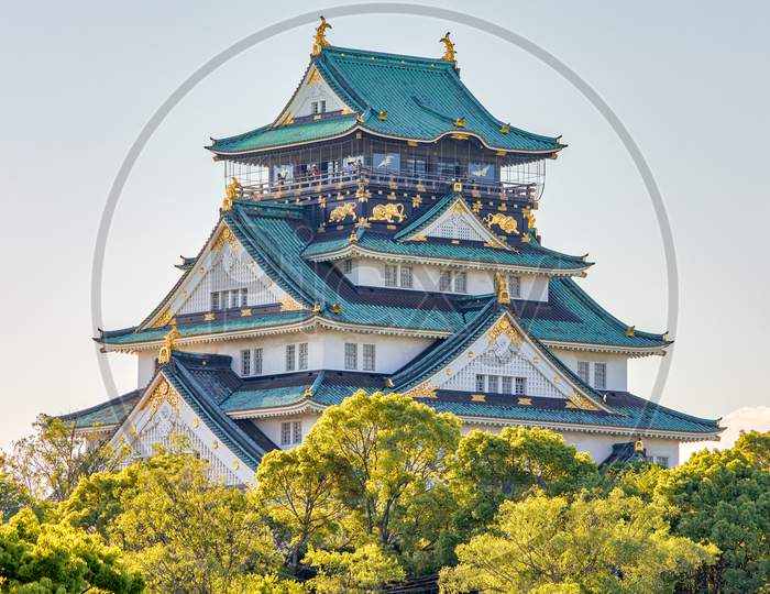 Osaka Castle, One Of The Most Famous Symbols Of Osaka And Japan