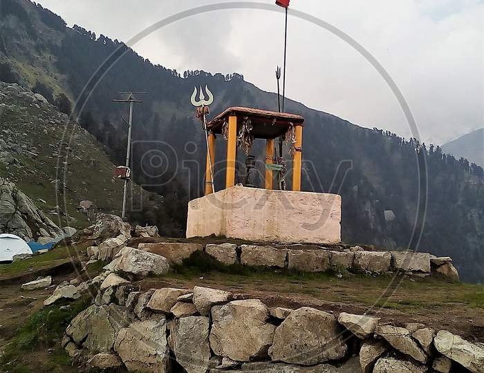 A temple on the top of Triund Hill