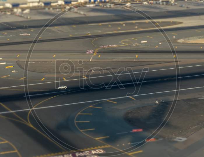 Dubai, Emirates - 18 November 2018: Cargo City And Bud Tnt Hangar At Airport At Dubai Parking