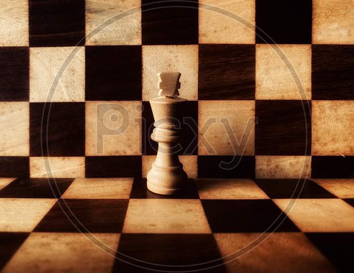 A king on chessboard