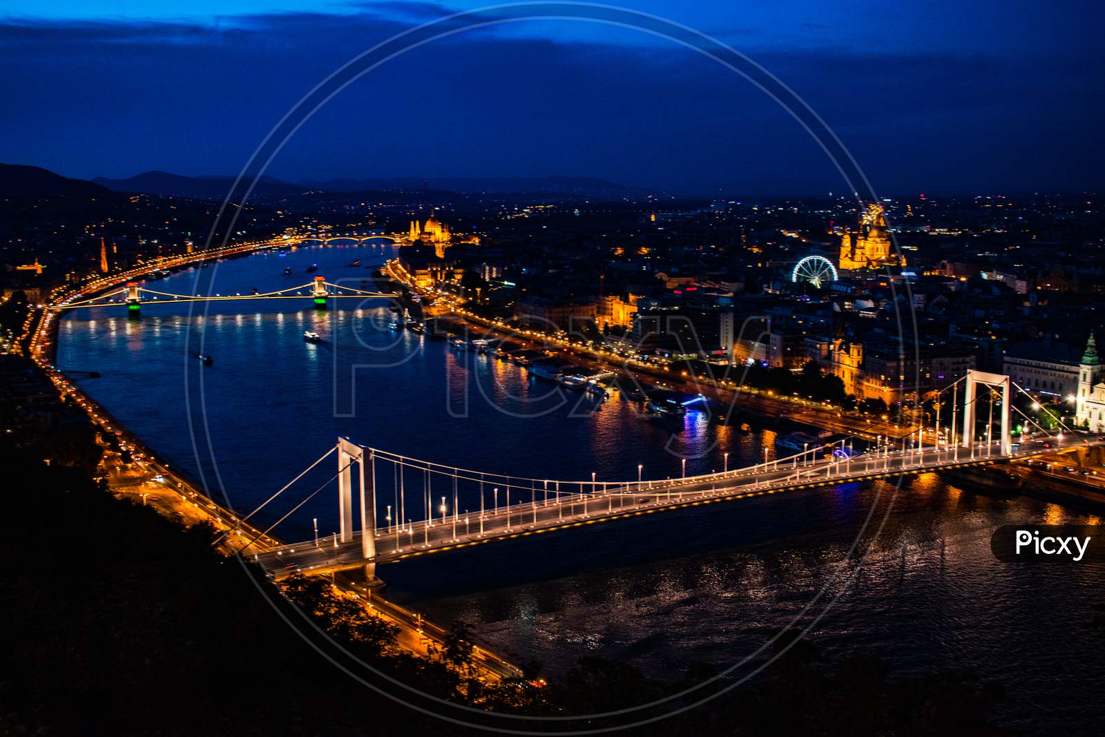 Beautiful nightscape of Budapest, Hungary