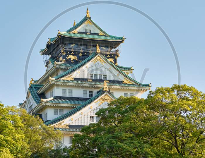 Osaka Castle, One Of The Most Famous Symbols Of Osaka And Japan