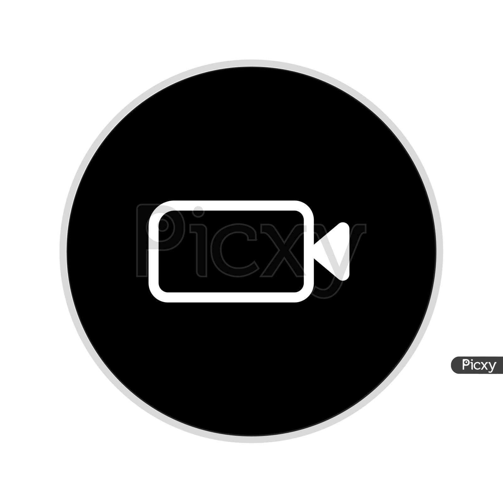 Image of Video Camera Button Trendy Flat Style Icon. Camera Symbol For Your  Web Site Design, Logo, App Ui.-EF203895-Picxy