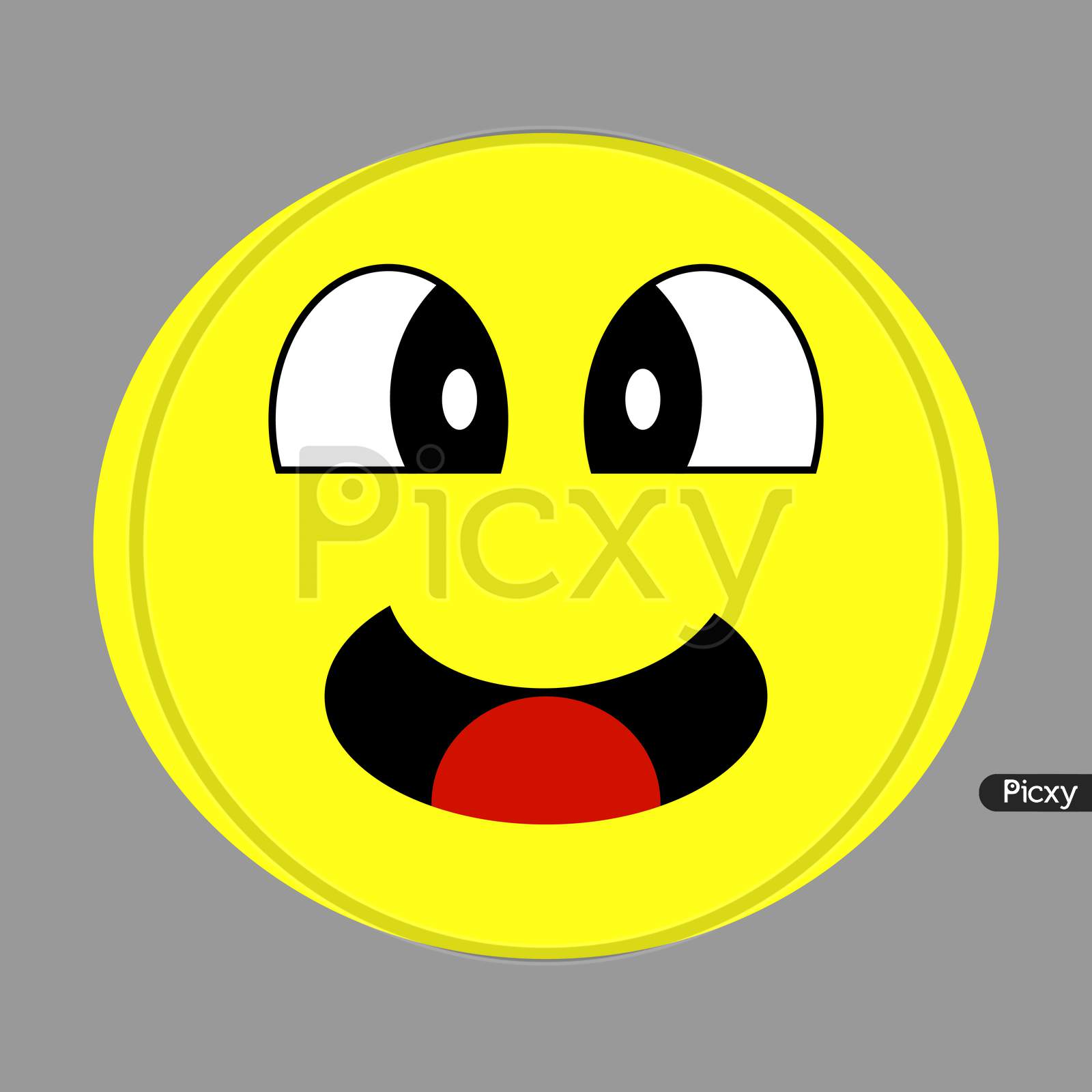 Happy Face Simley Or Emoji With Tongue Out Trendy Flat Style Icon. Smiling Emoji Symbol For Your Web Site Design, Logo, App Ui.