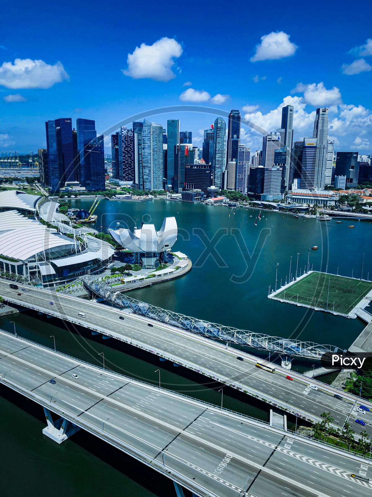 Singapore city from singapore flyer