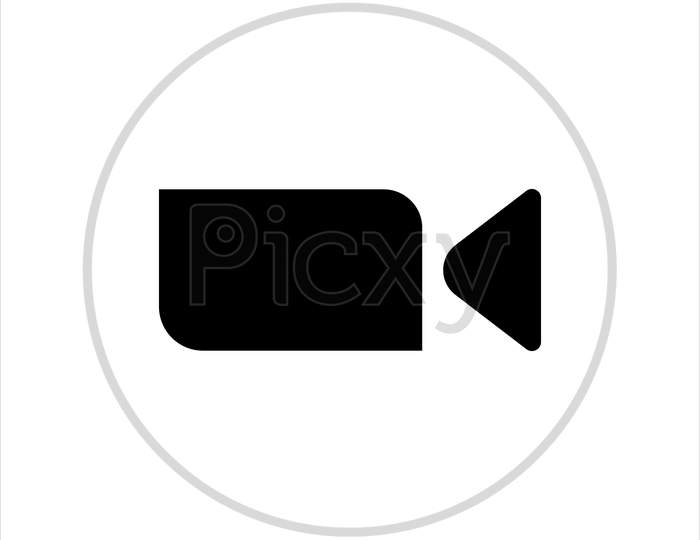 Video Camera Button Trendy Flat Style Icon. Camera Symbol For Your Web Site Design, Logo, App Ui.
