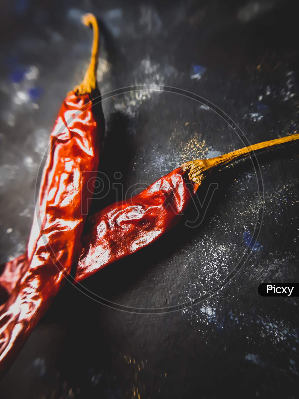 Cayenne pepper macro photography with its details.