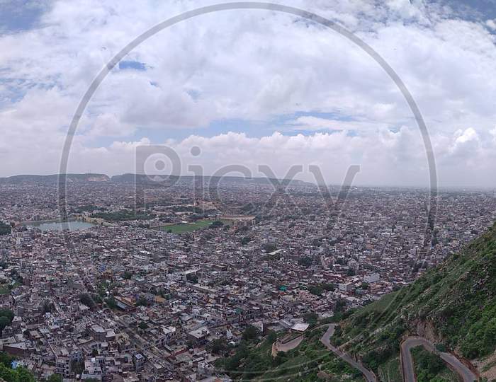 Panoramic view of Jaipur city