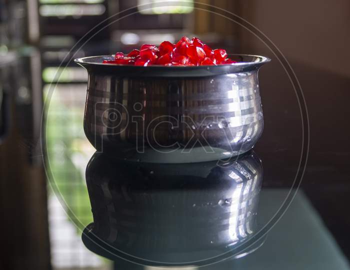 Fresh Pomegranate In A Bowl