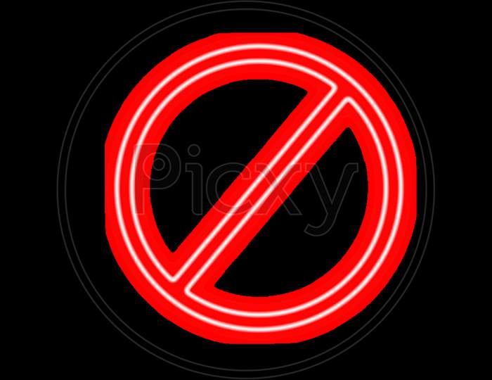 Stop symbol sticker, no, ban, prohibited, not allowed.
