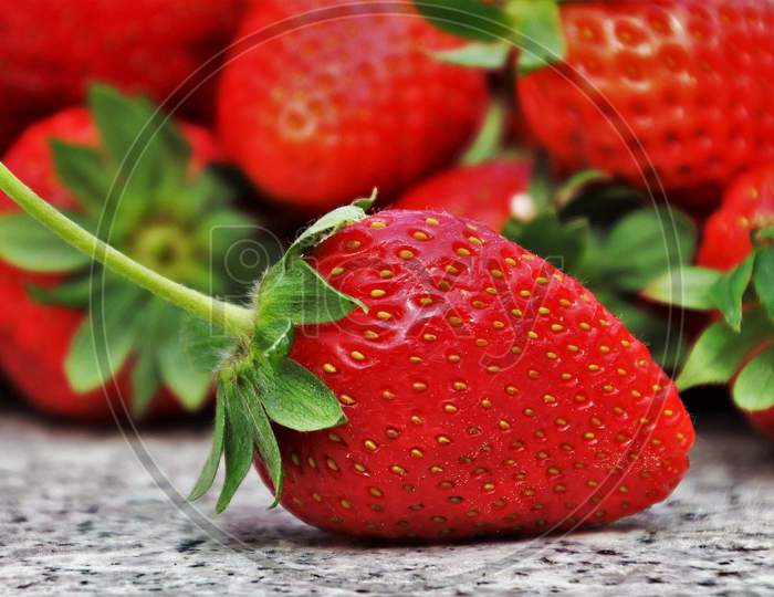 Strawberry, natural fruit