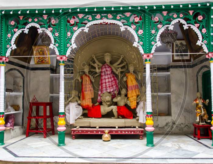 Unfinished idol of Goddess Durga