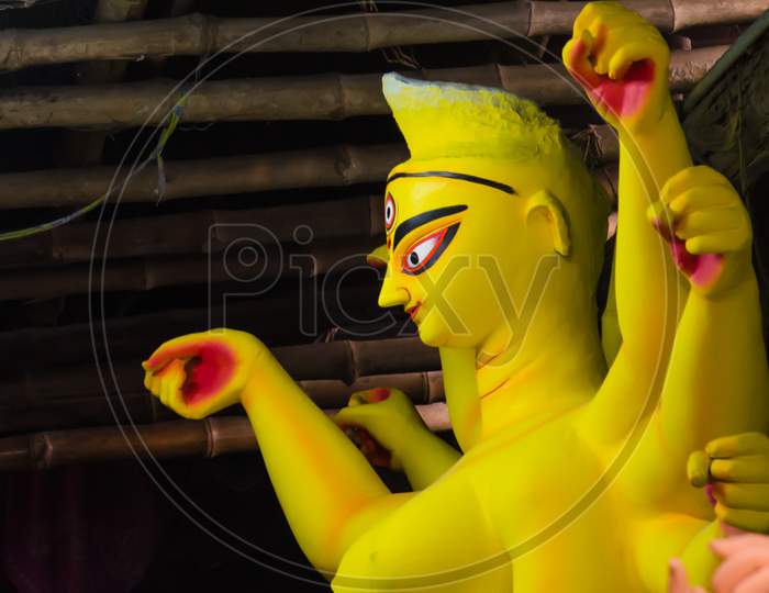 Beautiful face of  Hindu Goddess Durga