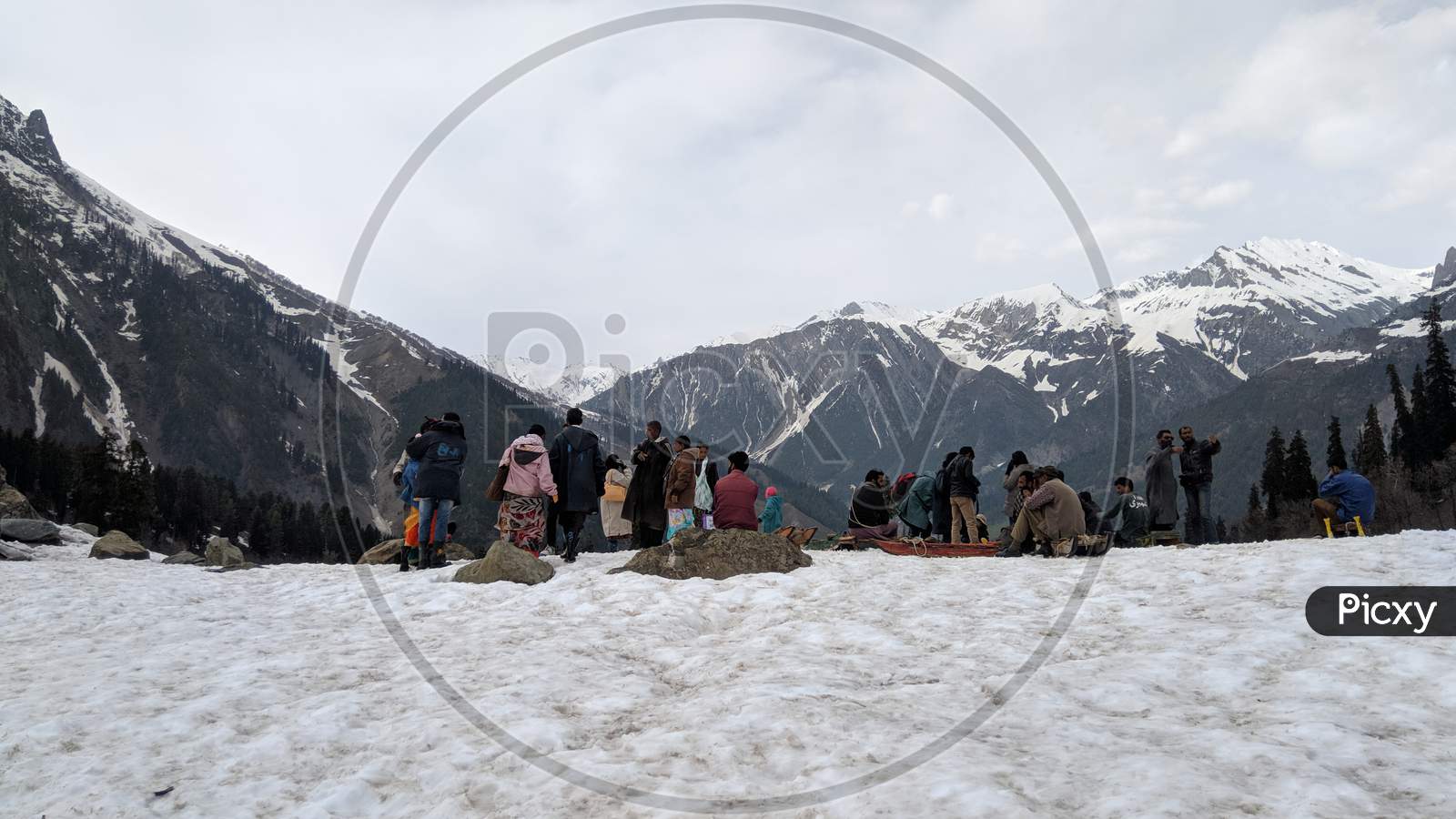 Snowy mountains in Kashmir.