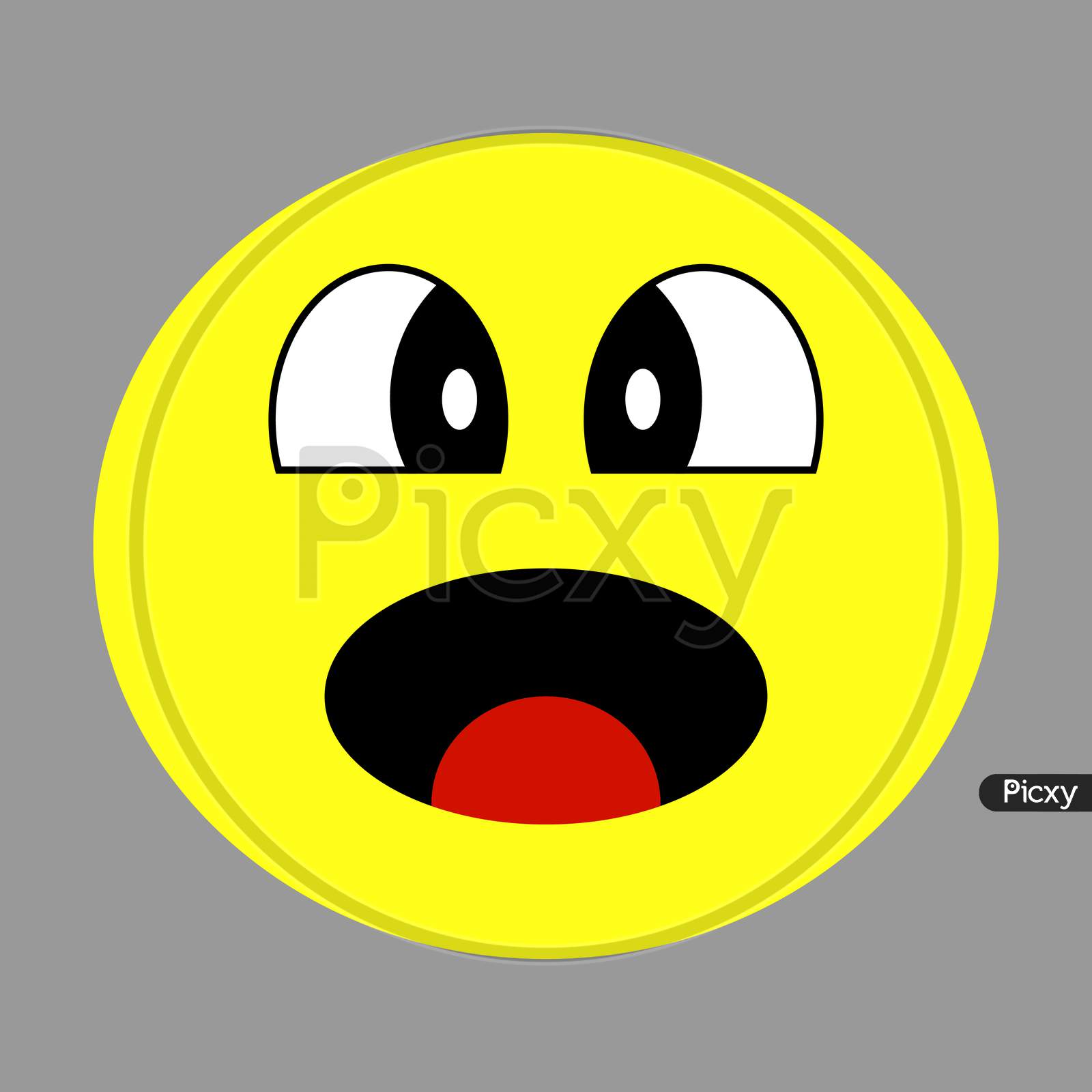 Happy Face Wow Simley Or Emoji With Tongue Out Trendy Flat Style Icon. Concept Of Wow Expression Emoji Symbol For Your Web Site Design, Logo, App Ui.
