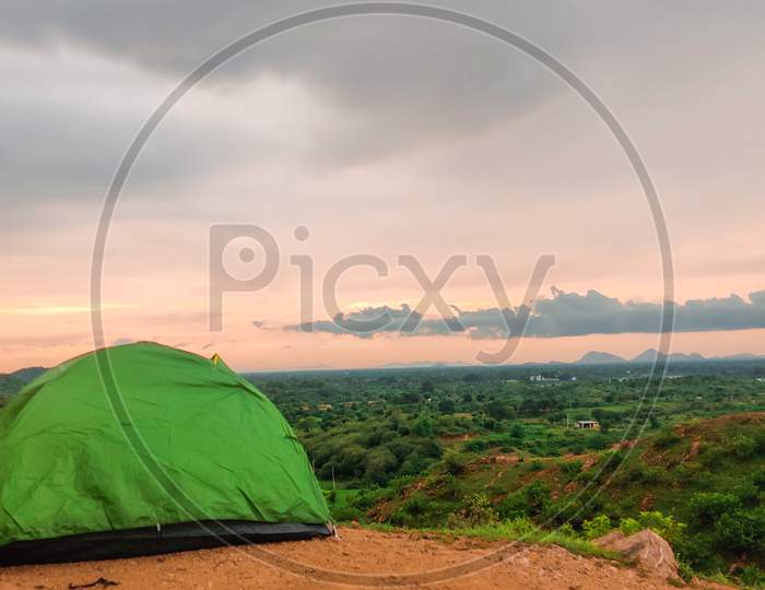 Camping in mountain