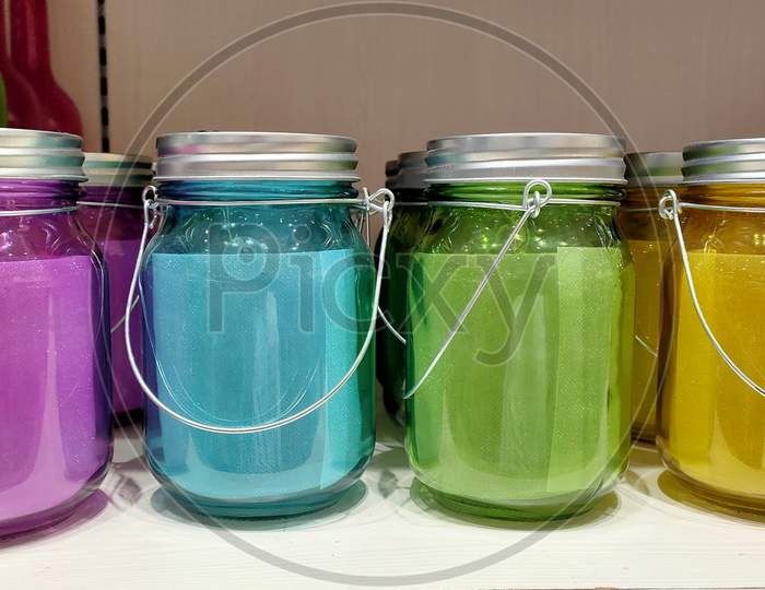 Glittery jars