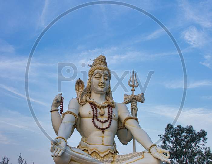 Shiva statue in Bijapur,huge, Karnataka, India