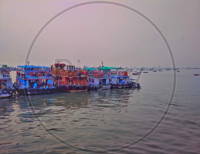 ferry of boats near gateway of india!