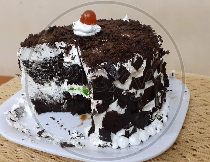 home made black forest cake