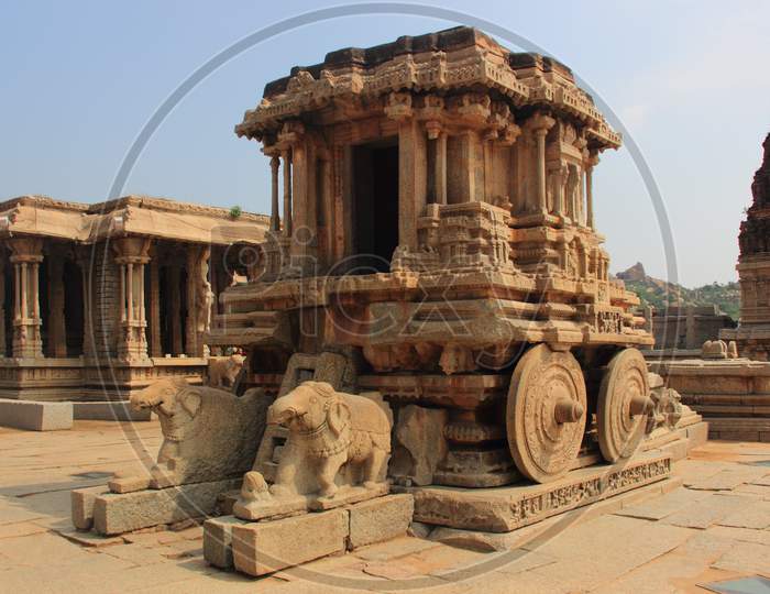 Hampi historical site of Vijayanagar in Karntaka, near Tungabhadra river , India