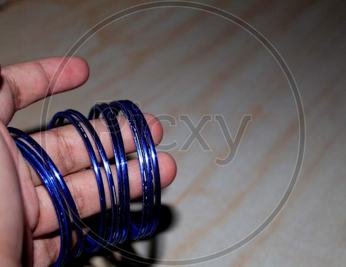 hand with bangle ,view