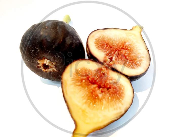 Fresh sliced fig fruit