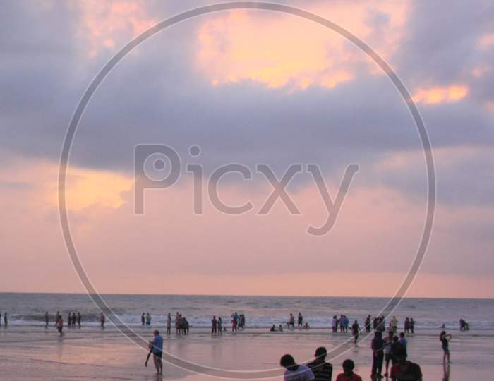 Beautiful, Goa, Sea Beach, Evening, Sunset, North Goa, Baga, India