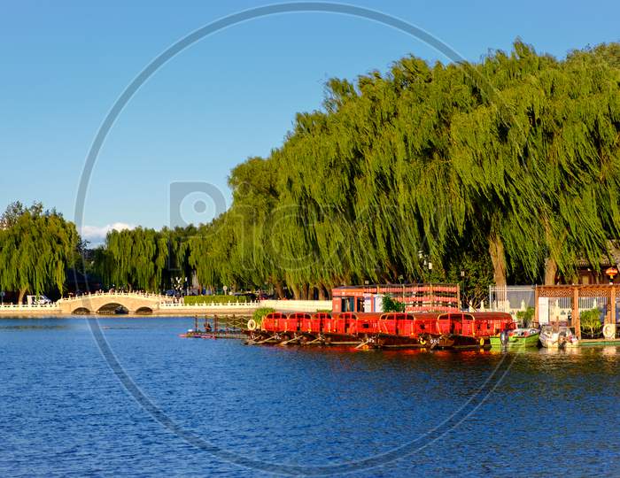 Shichahai Historic Scenic Lake Area In Beijing