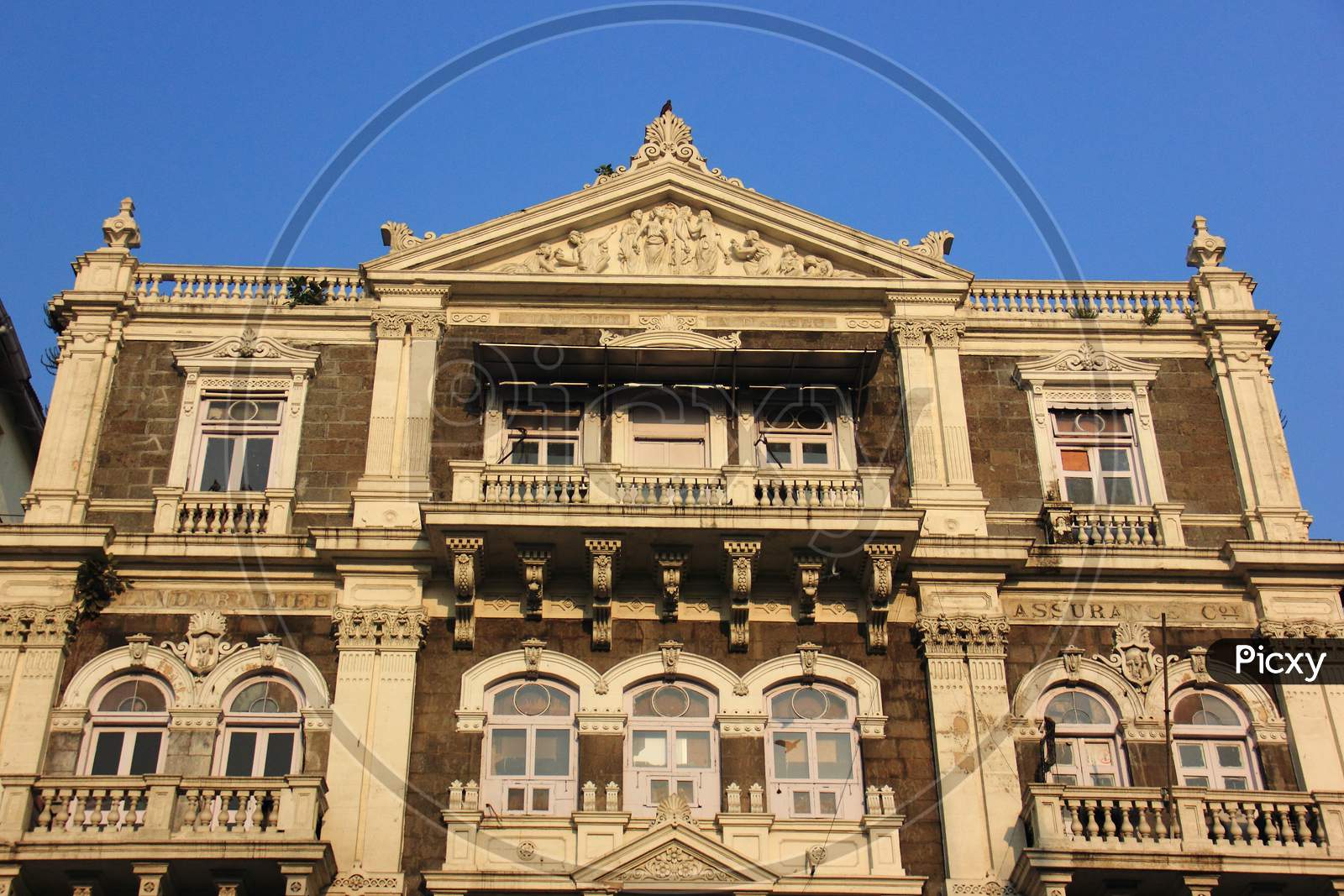 Mumbai historical Buildings in Fort Area near Horiman Circle, British period, Mumbai, India