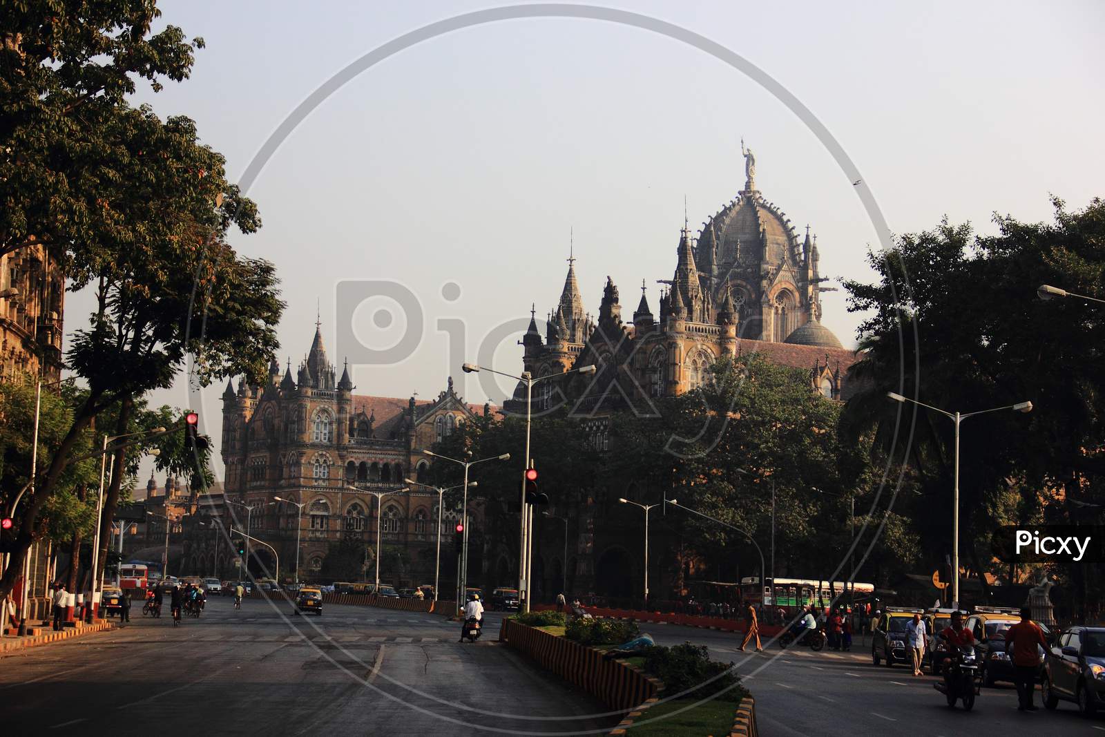 Chhatrapati Shivaji Terminus, Mumbai historical Buildings in Fort Area near Horiman Circle, British period, Mumbai, India