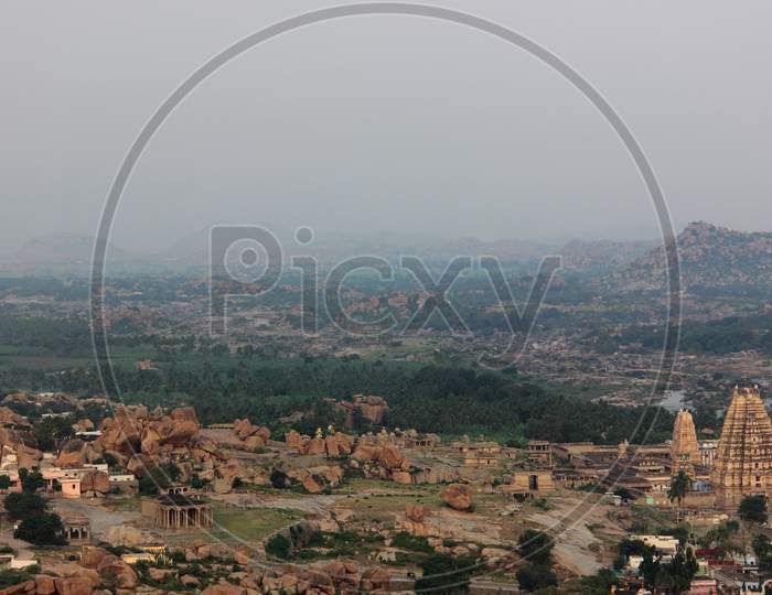 Hampi historical site of Vijayanagar in Karntaka, India, Unesco world heritage site