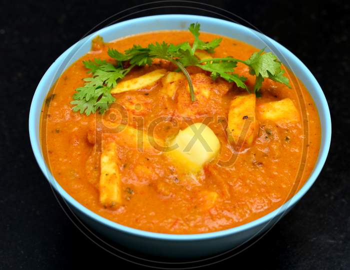 Paneer Butter Masala Served In A Bowl