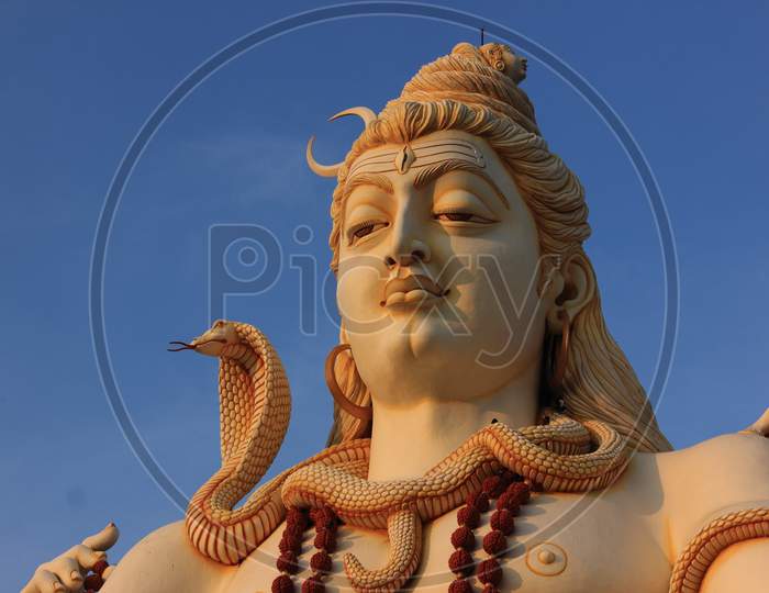 Shiva statue in Bijapur, huge, Karnataka, India