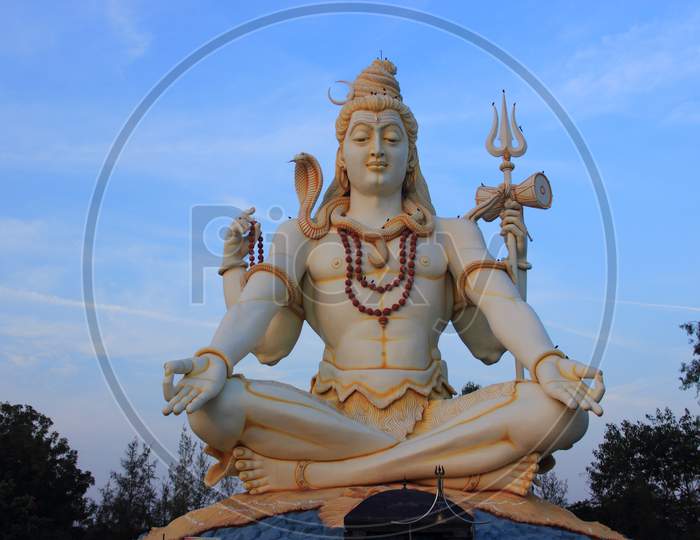 Shiva statue in Bijapur,huge, Karnataka, India