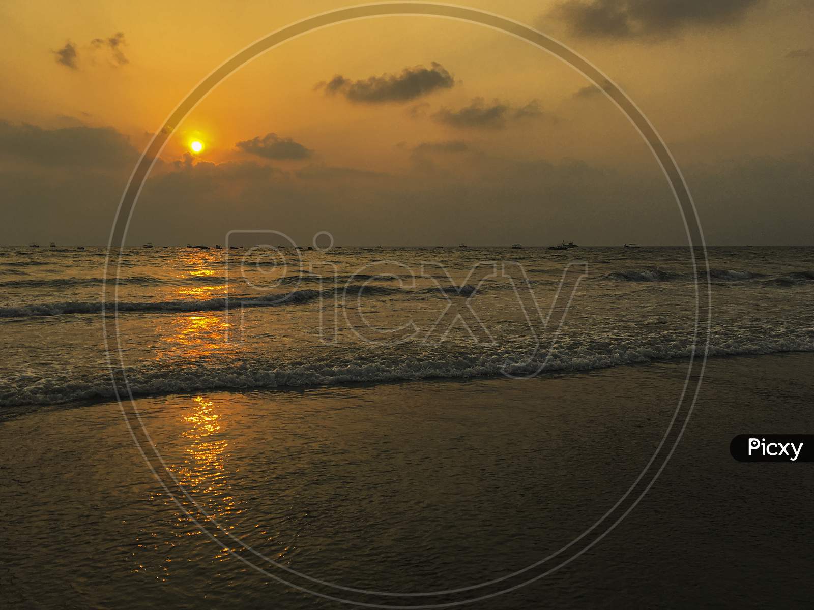 Sunset at Colva Beach, Goa