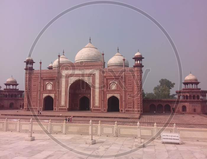 Outside Taj Mahal