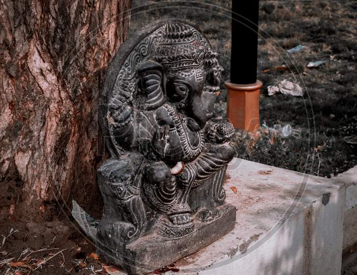 Ganesh statue.