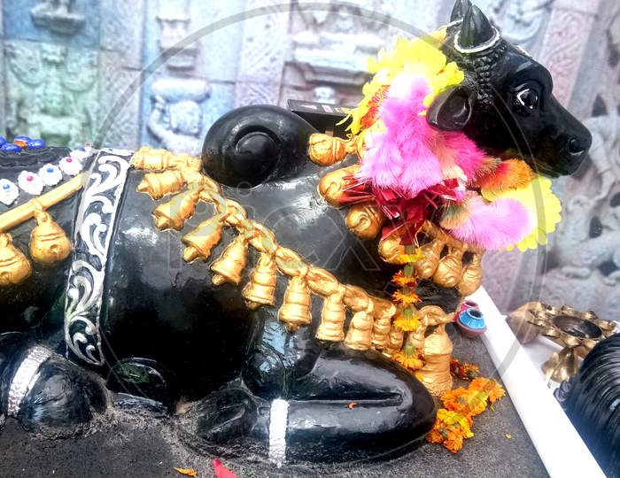 A Sculpture Of The Scared Nandi
