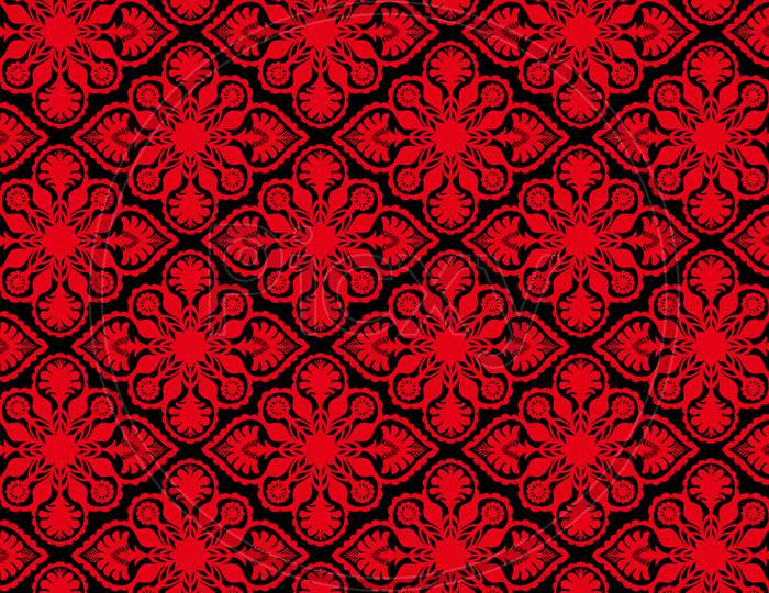 Flower Geometric Pattern. Seamless Flowers Background.