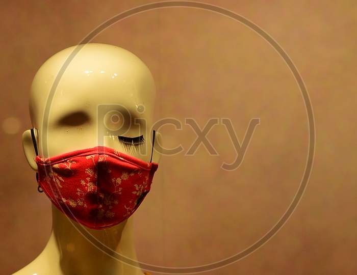 Mask, The Most Needed Product Of The Time Is Displayed An A Mannequin