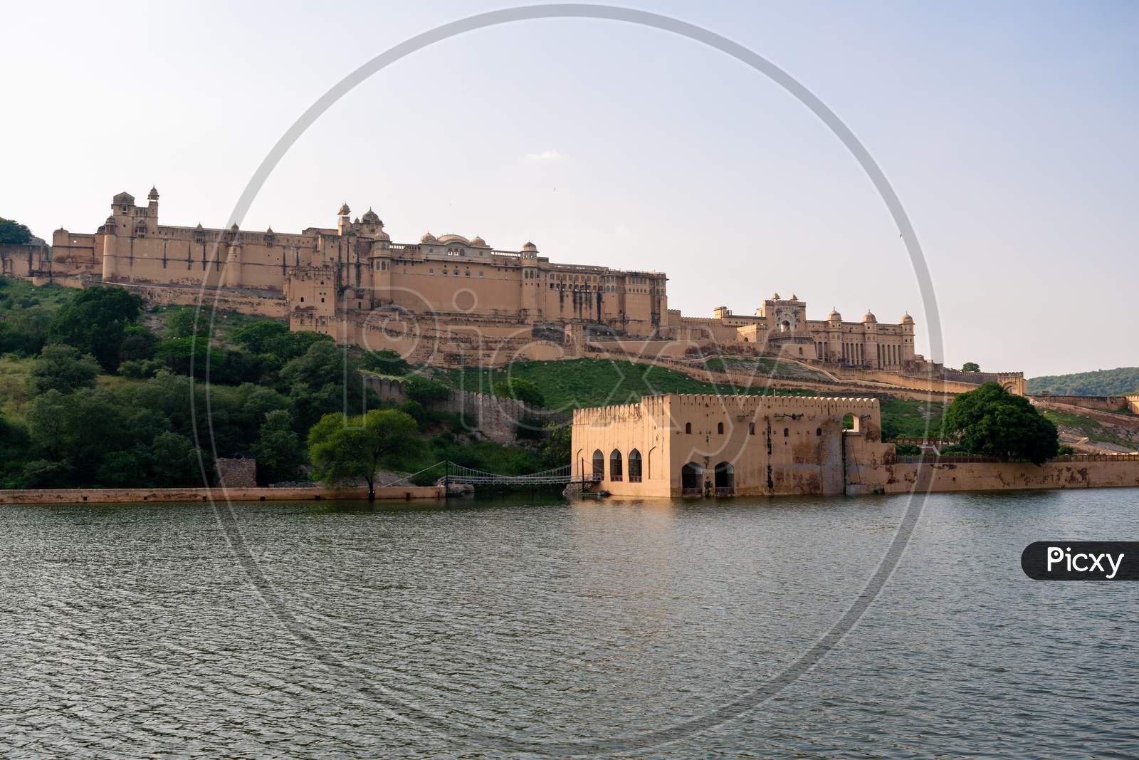 Maotha lake in front of Amer fort or Amber fort, Jaipur