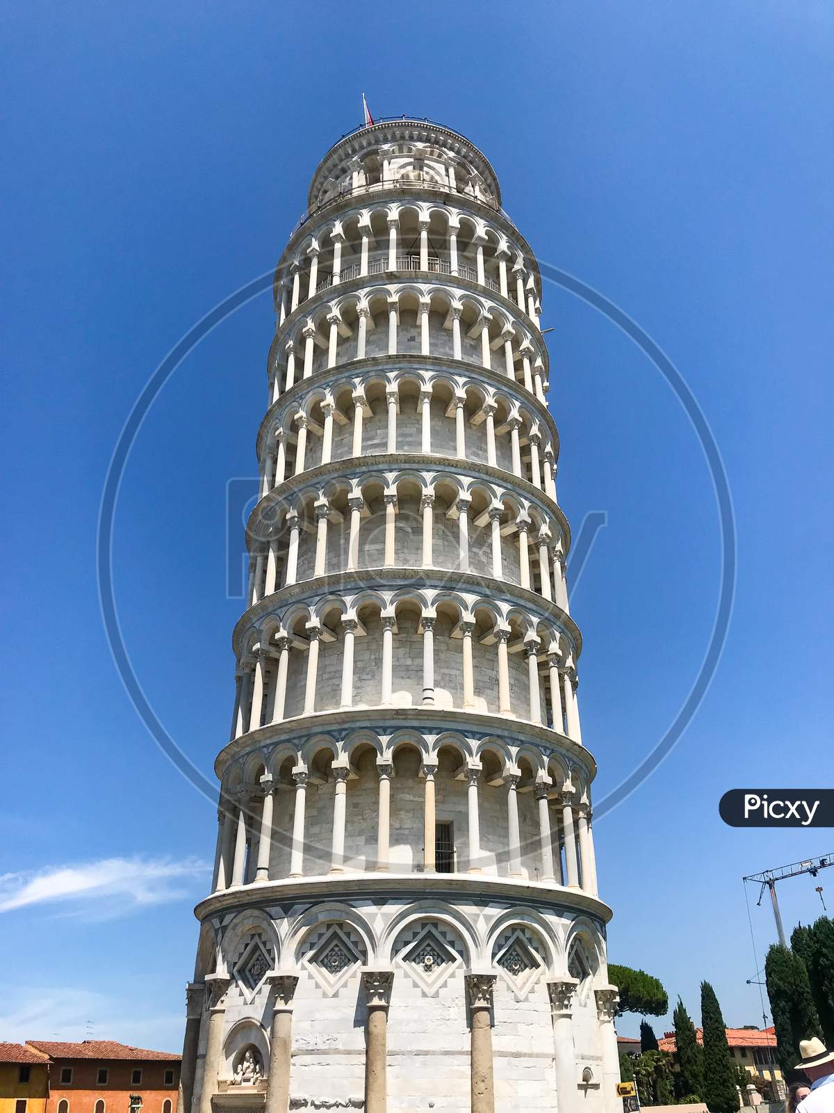 Historical Pisa tower at Piazza del Duomo, 56126 Pisa PI, Italy. Selective focus .