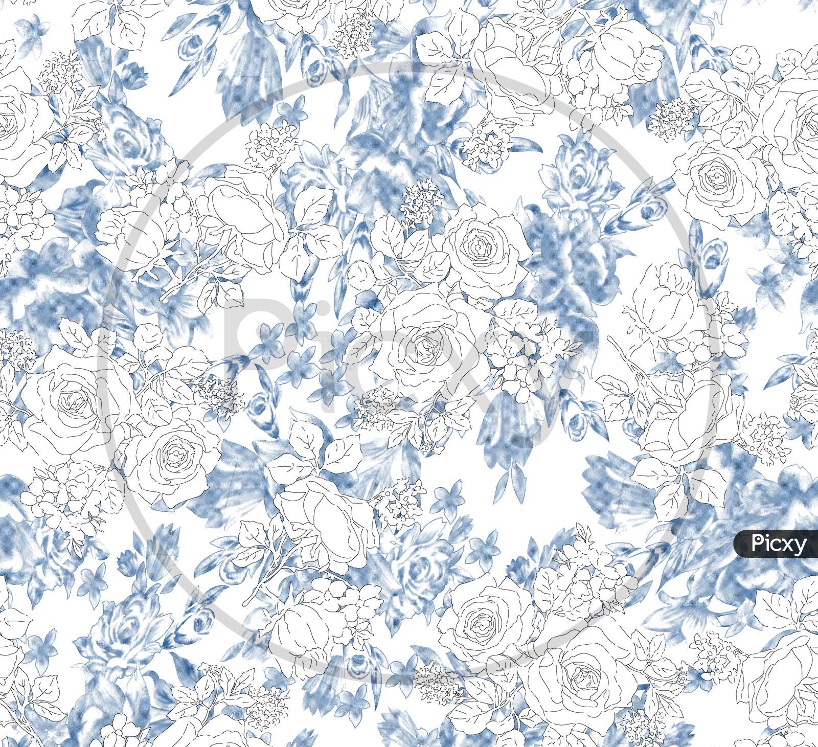 White flower pattern on light background Vector Image