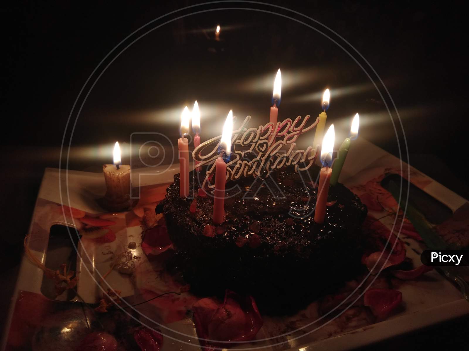 Chocolate cake for birthday celebration