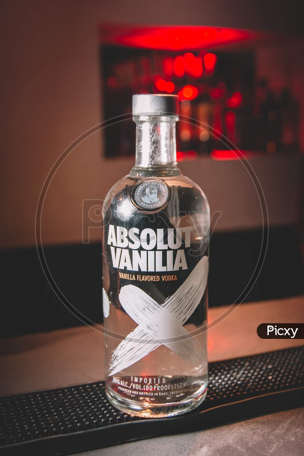 Bottle Of Absolut Vanilia Vodka