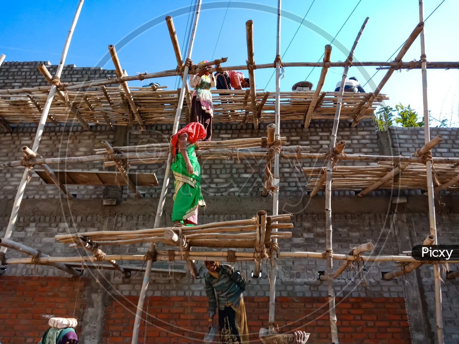 Indian Construction Site Workers.