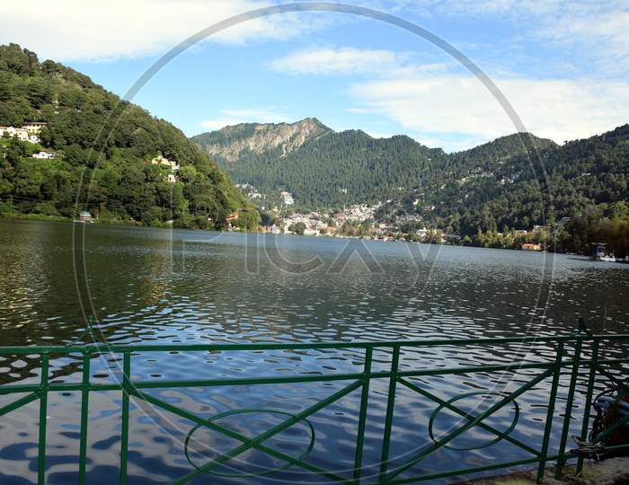 Beautiful Lake And Mountain View In Nainital